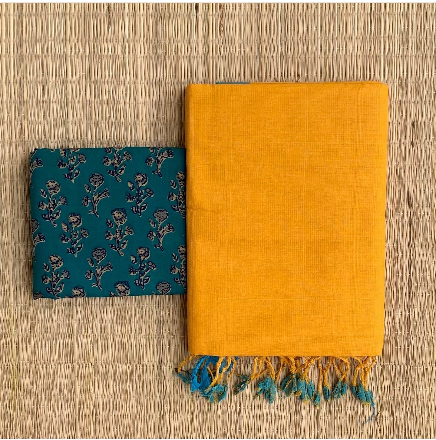 Mustard colour saree